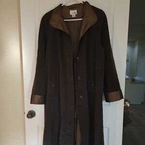 East 5th Brown Full Length Trench Coat- Medium